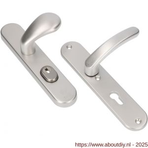 Ami VHB 250/15-173-378 KT veiligheids Rotaveer kruk-kruk langschildgarnituur SKG*** kerntrekbeveiliging ovaal VHB 173/378 Rota 250/50/15 buiten kerntrek KT 72 en binnen profielcilinder PC 72 F1 deurdikte 38-42 mm - A10901304 - afbeelding 1