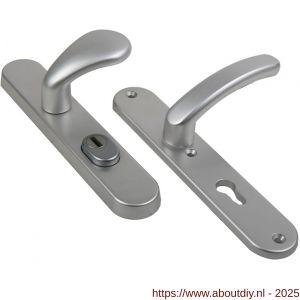 Ami VHB 250/15-173-378 KT veiligheids Rotaveer kruk-kruk langschildgarnituur SKG*** kerntrekbeveiliging ovaal VHB 173/378 Rota 250/15 buiten kerntrek KT 72 en binnen profielcilinder PC 72 Irox deurdikte 38-42 mm Archi Design - A10901308 - afbeelding 1