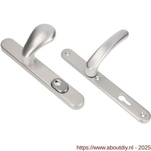 Ami VHB 257/37/2-173- 378 KT veiligheids Rotaveer kruk-kruk smalschildgarnituur SKG*** kerntrekbeveiliging ovaal VHB knop 173 Rota 257/37/2 KT 72 F1 en deurkruk 378 Rota 257/32/2 profielcilinder PC 72 deurdikte 53-57 mm - A10901644 - afbeelding 1