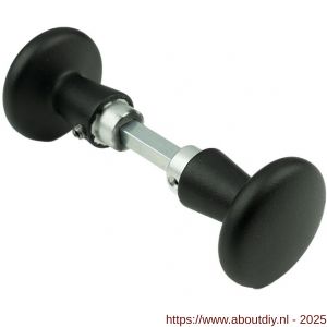 Ami 160/50 knopkruk gatdeel aluminium M6 zwart RAL 9005 structuur finish - A10900421 - afbeelding 1