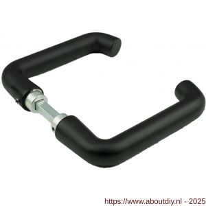 Ami 356 deurkruk aluminium deurdikte 38-42 mm zwart RAL 9005 structuur finish - A10900360 - afbeelding 1