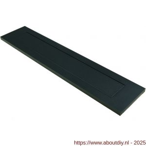 Ami DL binnendraaiende briefplaat met veer aluminium zwart RAL 9005 structuur finish deurdikte 38-42 mm - A10900056 - afbeelding 1