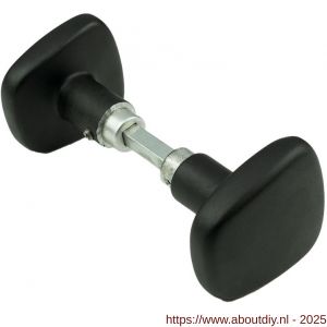 Ami 165/75 knopkruk aluminium deurdikte 38-42 mm zwart RAL 9005 structuur finish - A10900407 - afbeelding 1