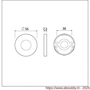 Ami Klik rond afdekrozet aluminium blind F1 - A10900447 - afbeelding 4