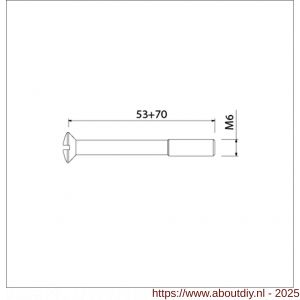 Ami veiligheidsbeslag toebehoren bevestigingsset VHB schilden deurdikte 38-42 mm 3 schroeven M6x53 mm RVS - A10901674 - afbeelding 3