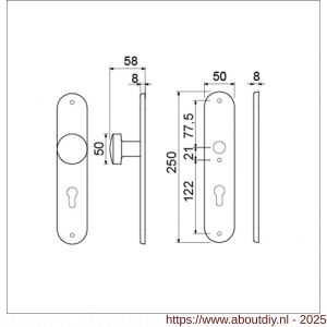 Ami 250/50/8/1 langschild aluminium blind F1 R6,5/R7,3 - A10900670 - afbeelding 4
