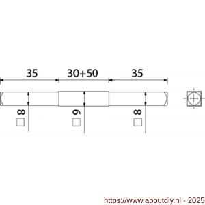 Ami verloopstift vierkant vol 8-9-8 deurdikte 38-42 mm - A10900234 - afbeelding 6