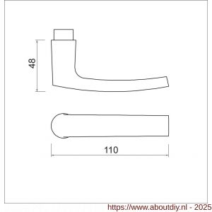 Ami 332 deurkruk aluminium deurdikte 38-42 mm F2 - A10900324 - afbeelding 2
