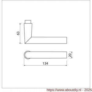 Ami 374 deurkruk aluminium deurdikte 38-42 mm F1 - A10900390 - afbeelding 1