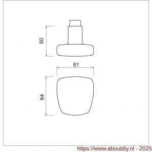 Ami 165/75 knopkruk gatdeel aluminium M6 F1 - A10900423 - afbeelding 2