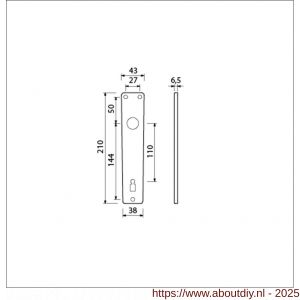Ami 218/3 RH langschild aluminium rondhoek bontebaard BB 110 F2 - A10900662 - afbeelding 2