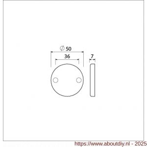 Ami 3 RH afdekrozet aluminium rond blind F2 - A10900442 - afbeelding 2