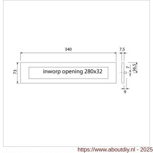 Ami DL binnendraaiende briefplaat met veer aluminium F1 deurdikte 38-42 mm - A10900054 - afbeelding 2