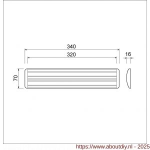Ami EP 990 tochtklep aluminium F2 met 4 schroeven SPS 3.5x13 mm - A10900089 - afbeelding 2