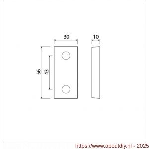 Ami 65/30 smalrozet aluminium gegoten blind R6.5 hartafstand 43 mm F1 - A10900488 - afbeelding 2