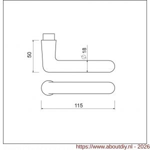 Ami 362 deurkruk Archi Design deurdikte 38-42 mm Irox - A10900399 - afbeelding 2
