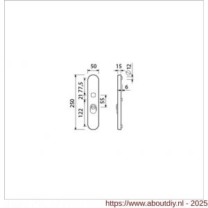 Ami VHB 250/15 KT veiligheidslangschild SKG*** kerntrekbeveiliging ovaal buitenlangschild 250/50/15 KT 55 F1 - A10901479 - afbeelding 2