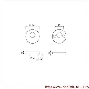 Ami VHB rond rozet veiligheidsrozet SKG*** VHB rozet rond RC 22,5 F1 deurdikte 38-42 mm - A10901540 - afbeelding 2