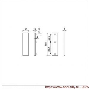 Ami VHB 193/50 veiligheidskortschild SKG*** VHB 193/50 buiten en binnen geheel blind F2 deurdikte 38-42 mm - A10901367 - afbeelding 2