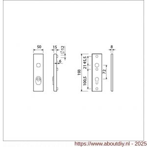 Ami VHB 193/15 KT veiligheidskortschild SKG*** kerntrekbeveiliging VHB 193/15 buiten kerntrek KT 72 en binnen profielcilinder PC 72 F2 deurdikte 38-42 mm - A10901377 - afbeelding 2