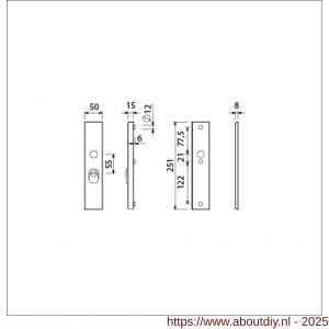 Ami VHB 251/15 KT veiligheidslangschild SKG*** kerntrekbeveiliging VHB 251/50/15 buiten KT 55 binnen blind F1 deurdikte 38-42 mm - A10901508 - afbeelding 2