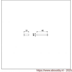 Ami patentbout compleet met huls RVS M5x45 mm schroef en huls RVS set 10 stuks - A10900206 - afbeelding 2