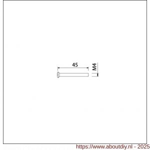 Ami patentschroef met zaagsnede ijzer vernikkeld M4x45 mm voldraad set 10 stuks - A10900176 - afbeelding 2