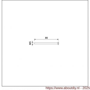 Ami patentschroef met zaagsnede RVS M5x80 mm voldraad set 10 stuks - A10900183 - afbeelding 2