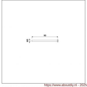 Ami patentschroef met zaagsnede RVS M5x90 mm voldraad set 10 stuks - A10900184 - afbeelding 2