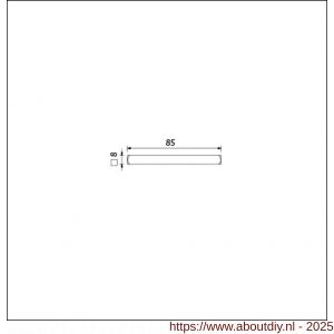 Ami deurbeslag toebehoren vierkant vol stift 8x85 mm - A10901729 - afbeelding 2