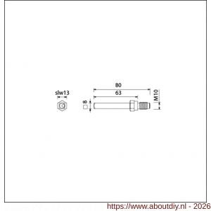 Ami gelagerde wissel Quickstift 8x80 mm speciaal 55-35 mm - A10900238 - afbeelding 2