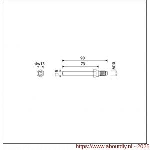 Ami gelagerde wissel Quickstift 8x90 mm (8x73) - A10900239 - afbeelding 2