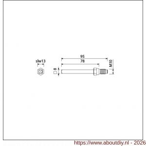 Ami gelagerde wissel Quickstift 8x95 mm (8x78) - A10900240 - afbeelding 2