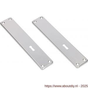 Ami 212/41 RH langschild aluminium rondhoek zonder krukgat sleutelgat SLG 56 F1 - A10900635 - afbeelding 3