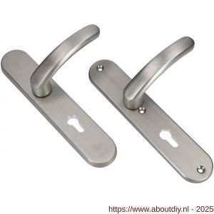 Ami VHB 250/50/1-378 veiligheids Rotaveer kruk-kruk langschildgarnituur SKG*** Archi Design ovaal VHB deurkruk 378 Rota 250/50/1 profielcilinder PC 72 Irox deurdikte 38-42 mm - A10900926 - afbeelding 3