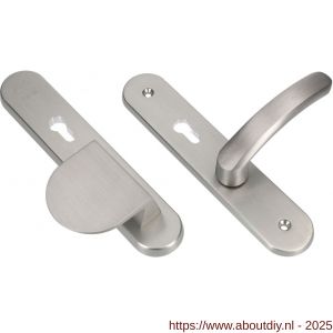 Ami VHB 250/50/1-90/83-378 senioren veiligheids Rotaveer duwer-kruk langschildgarnituur SKG** Archi Design ovaal omkeer VHB 250/50/1 profielcilinder PC 72 omkeer deurduwer 90/83 links en deurkruk 378 Rota Irox deurdikte 38-42 mm - A10900813 - afbeelding 3
