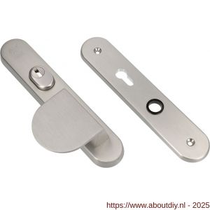 Ami VHB 250/15 KT senioren veiligheidslangschild SKG*** kerntrekbeveiliging Archi Design ovaal omkeer VHB 250/50/1 KT 72 omkeer deurduwer 90/83 links en zonder deurkruk Irox deurdikte 38-42 mm - A10901126 - afbeelding 3