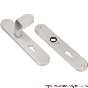 Ami VHB 250/50/1-145 veiligheidsvoordeur-knoplangschildgarnituur SKG*** ovaal VHB 250/50/1 profielcilinder PC 72 Varo knop 145 en zonder deurkruk F1 deurdikte 53-57 mm - A10901046 - afbeelding 3