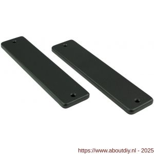 Ami 180/41 RH kortschild aluminium rondhoek geheel blind zwart RAL 9005 structuur finish - A10900583 - afbeelding 3