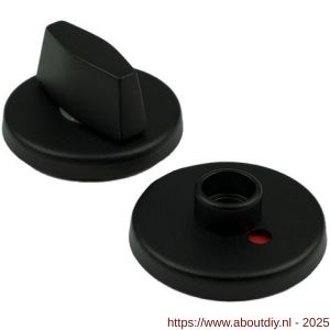 Ami Klik rond vrij- en bezetrozet aluminium toilet- en badkamersluiting WC 8 mm zwart - A10900502 - afbeelding 3