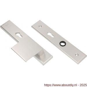 Ami VHB 251/50-90/80 senioren veiligheidsvoordeur-duwerlangschildgarnituur SKG** omkeer VHB 251/50 profielcilinder PC 72 omkeer deurduwer 90/80 links F1 en profielcilinder PC 72 omkeer zonder deurkruk deurdikte 53-57 mm - A10900832 - afbeelding 3