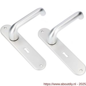 Ami LS 200/1/7-386 kruk-kruk garnituur deurkruk 386 Rota langschild 200/1/7 sleutelgat SLG 56 F1 deurdikte 38-42 mm - A10900127 - afbeelding 3