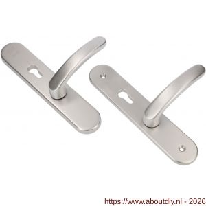 Ami VHB 250/50/1-378 senioren veiligheids Rotaveer kruk-kruk langschildgarnituur SKG** ovaal omkeer VHB deurkruk 378 Rota 250/50/1 profielcilinder PC 72 omkeer F1 en deurkruk 378 Rota profielcilinder PC 72 omkeer deurdikte 38-42 - A10900882 - afbeelding 1