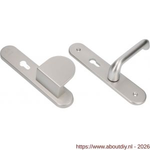 Ami VHB 250/50/1-90/83-386 senioren veiligheids Rotaveer duwer-kruk langschildgarnituur SKG** ovaal omkeer VHB 250/50/1 profielcilinder PC 72 omkeer deurduwer 90/83 rechts en deurkruk 386 Rota deurdikte 53-57 mm F1 - A10901139 - afbeelding 1