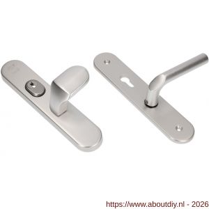 Ami VHB 250/15-145 KT senioren veiligheids knop-kruk langschildgarnituur SKG*** kerntrekbeveiliging ovaal omkeer VHB 250/50/15 kerntrek KT 72 omkeer knop 145 en deurkruk 369 F1 deurdikte 38-42 mm 2G - A10901259 - afbeelding 1