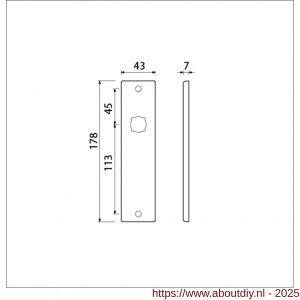 Ami 178/43 kortschild aluminium blind F1 - A10900537 - afbeelding 5