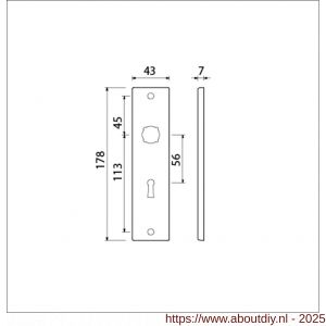 Ami 178/43 kortschild aluminium sleutelgat SLG 56 F1 - A10900538 - afbeelding 5
