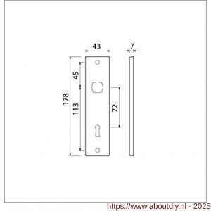 Ami 178/43 kortschild aluminium sleutelgat SLG 72 F1 - A10900539 - afbeelding 5