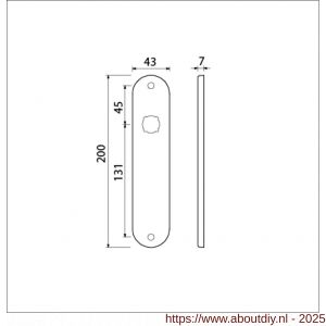 Ami 200/1/7 langschild aluminium blind F1 - A10900612 - afbeelding 5