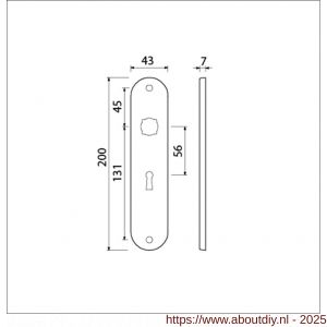 Ami 200/1/7 langschild aluminium sleutelgat SLG 56 F1 - A10900613 - afbeelding 5
